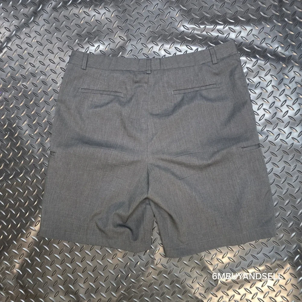 Design Collective Womens Gray Flat Front Shorts Size 16 Recycled Poly 195123-33
